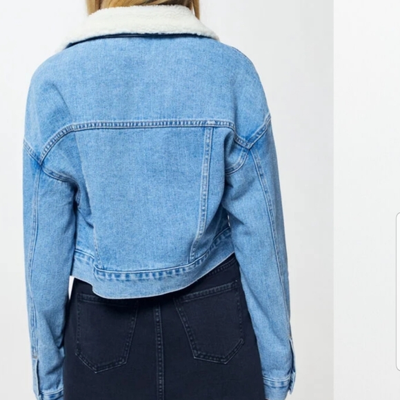 🆕️ PacSun Sherpa Cropped Trucker Jacket - Picture 5 of 6